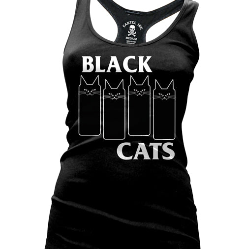 Black Cats Women's Racer Back Tank Top