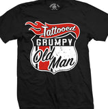 Tattooed Grumpy Old Man Mens T-Shirt