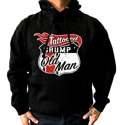 Tattooed Grumpy Old Man Unisex Hoodie