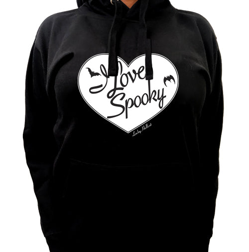 Lucky Hellcat I Love Spooky Pull Over Unisex Hoodie