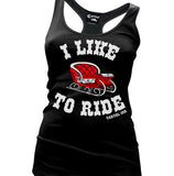 I Like To Ride Women's Racer Back Tank Top