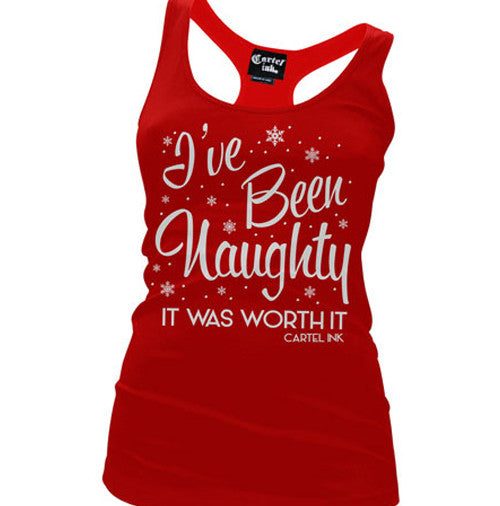 I've Been Naughty, It Was Worth It Women's Racer Back Tank Top