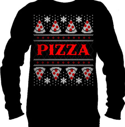 Pizza Christmas Ugly Sweater