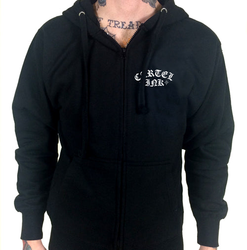 Cartel Ink Old English ZIPPERED Men's Hoodie