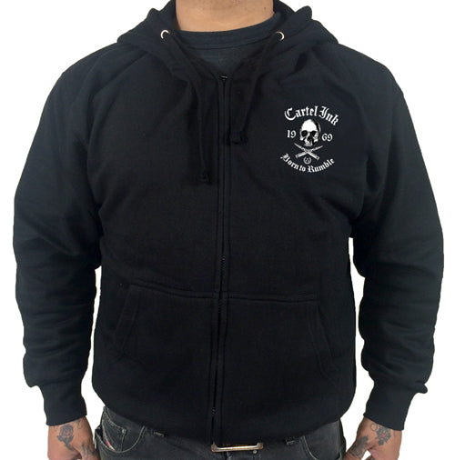 Born To Rumble Men's ZIPPERED Hoodie