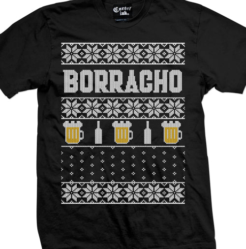 Borracho Ugly Christmas Sweater Men's T-Shirt