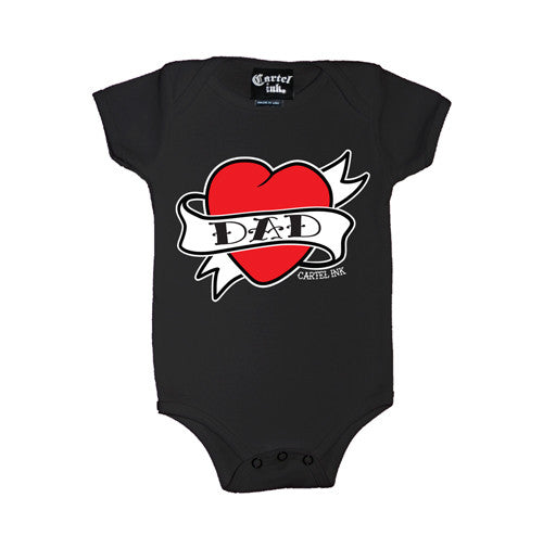 Dad Heart Tattoo Infant's Onesie