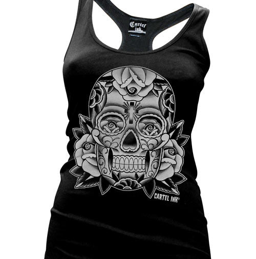 Sugar Skull Women's Racer Back Tank Top