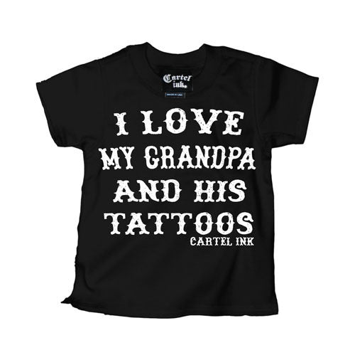 I Love My Grandpa and His Tattoos Kid's T-Shirt