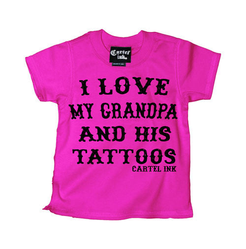 I Love My Grandpa and His Tattoos Kid's T-Shirt