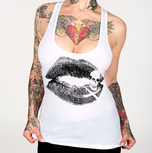 Kiss of Death Women's Racer Back Tank Top